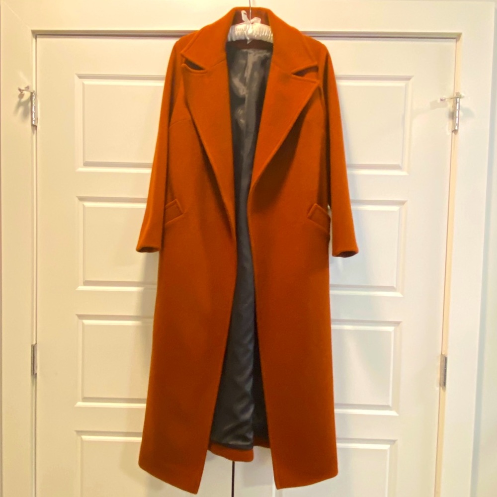 Wool Coat Terracotta Color